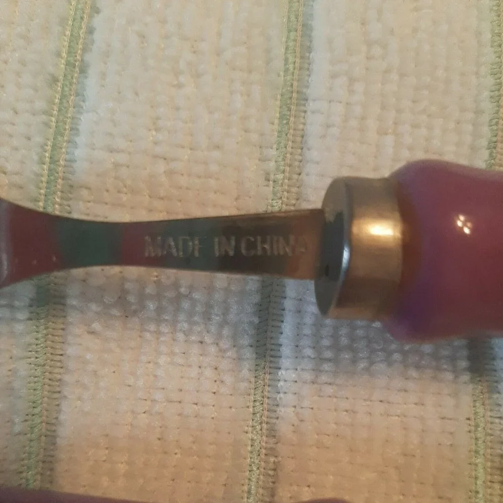 Set of 4 Appetizer Forks and Spreading Knives Purple Vino Wine Party